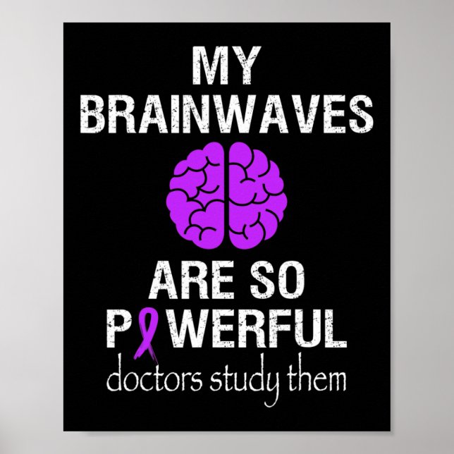 Medvetenheten om epilepsi Månadens hjärnvågor är s Poster (Framsidan)