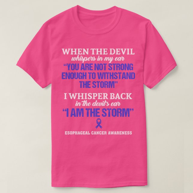 Medvetenheten om esofageal cancer är stormen i det t shirt (Design framsida)