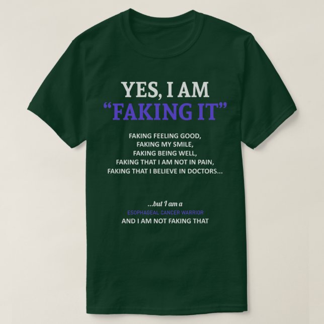 Medvetenheten om esofageal cancer gör mig skyldig  t shirt (Design framsida)