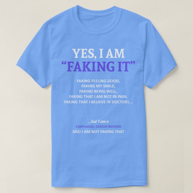 Medvetenheten om esofageal cancer gör mig skyldig  t shirt (Design framsida)