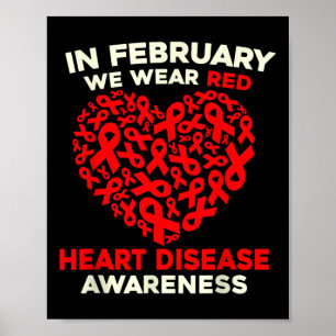 Medvetenheten om hjärtsjukdomar går röd i februari poster
