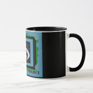 Medvetenheten projekterar logotypkonstmuggen mugg
