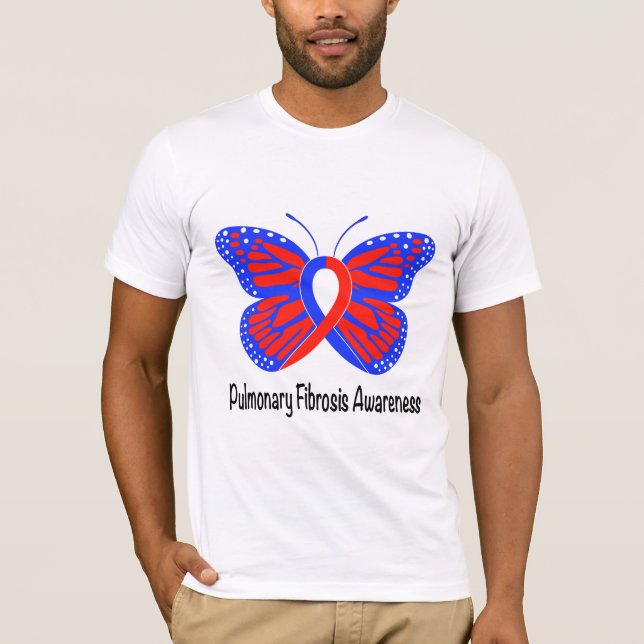 Medvetenhetfjäril för Pulmonary Fibrosis Tröja (Framsida)