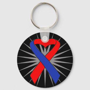Medvetenhethjärta Ribbon.png för Pulmonary Nyckelring