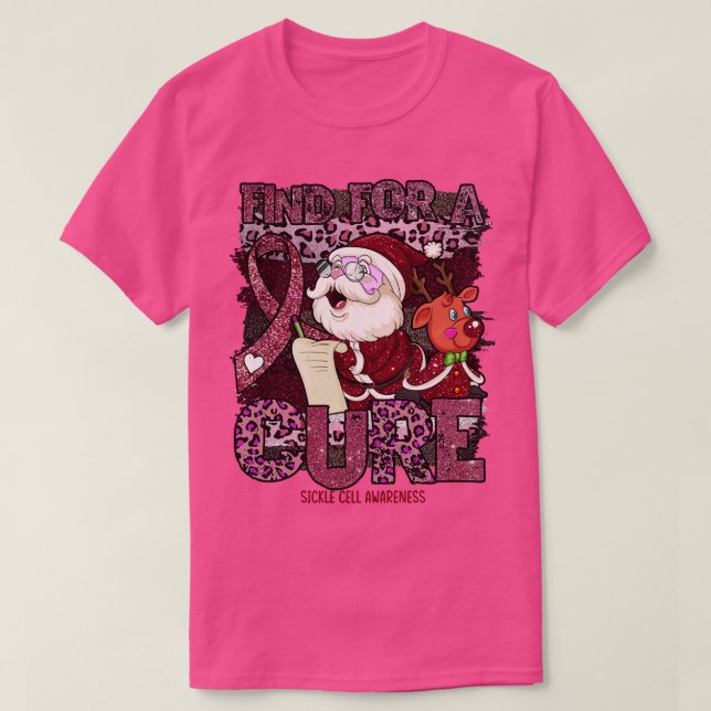 Medvetenhetlighet i sickle Cell Awareness Leopard  T Shirt (Design framsida)