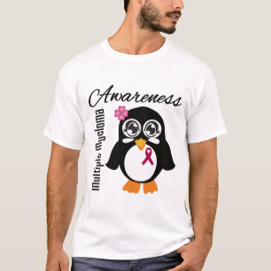 Medvetenhetpingvin för åtskillig Myeloma T-shirt