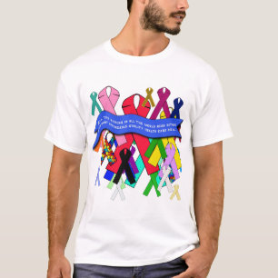 Medvetenhetrosett band för universell sjukvård t shirt
