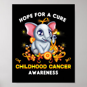 Medvetenhetsband för barncancer Hopp om bot Poster