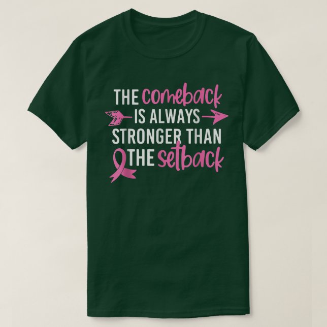 Medvetenhetskompromissen om bröstcancer är starkar t shirt (Design framsida)