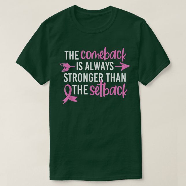 Medvetenhetskompromissen om bröstcancer är starkar t shirt (Design framsida)