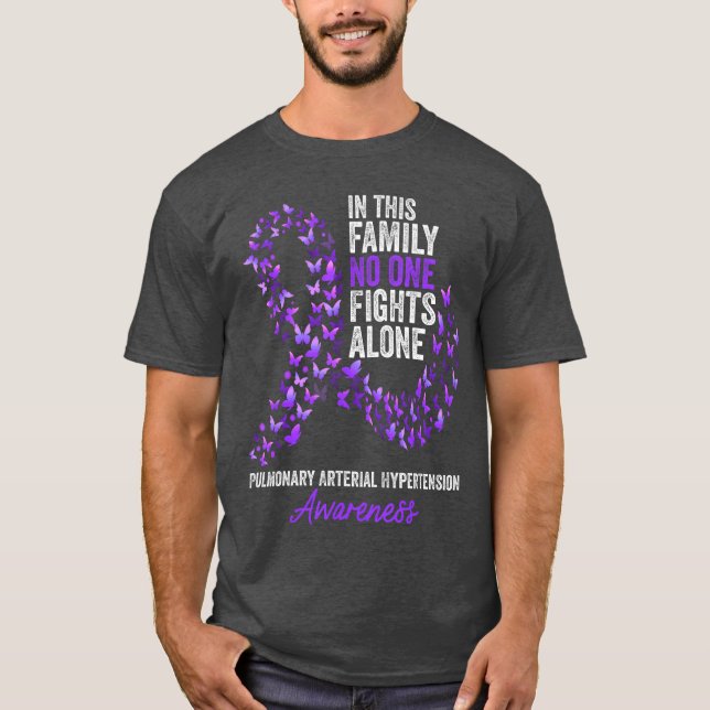 Medvetenhetsmånad för pulmonell arteriell hyperton t shirt (Framsida)