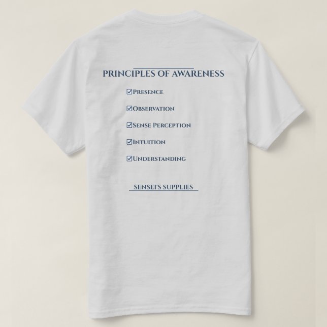Medvetenhetsprinciper T Shirt (Design baksida)