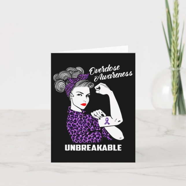 Medvetenhetsstöd för att bekämpa kvinnoleopard kort (Framsida)