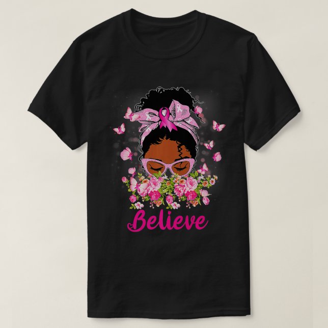 Medvetenhetsstöd för bröstcancer t shirt (Design framsida)
