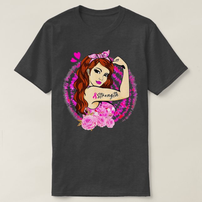Medvetenhetsstöd för bröstcancer t shirt (Design framsida)