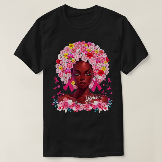 Medvetenhetsstöd för bröstcancer t shirt (Design framsida)