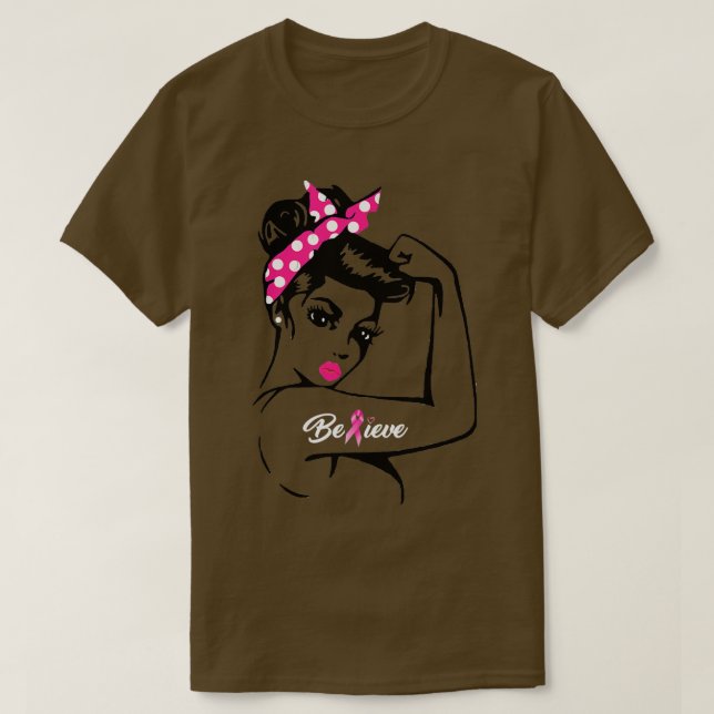 Medvetenhetsstöd för bröstcancer t shirt (Design framsida)