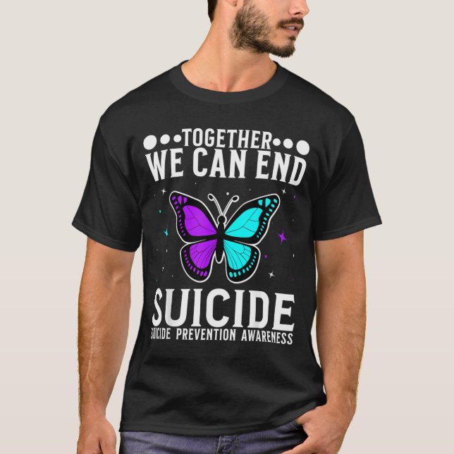Medvetenhetsstöd förebyggande medvetenhet kvinnor t shirt (Framsida)