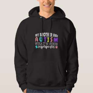 Medvetenhetstema för broder Autism Hoodie