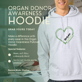 Medvetenhetströja för organdonatorer hoodie