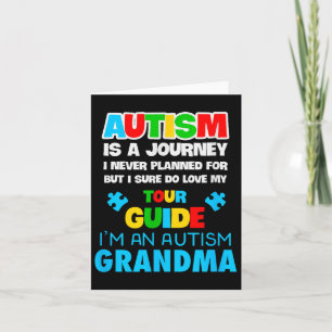 Medvetet stöd för antism Grandma Neurodivergent Sp Kort