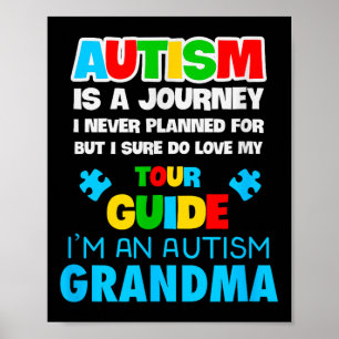 Medvetet stöd för antism Grandma Neurodivergent Sp Poster