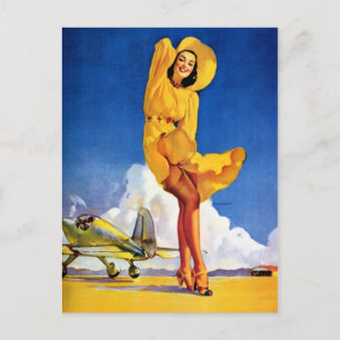 Medvind Pin Up Vykort