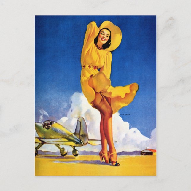 Medvind Pin Up Vykort (Framsida)