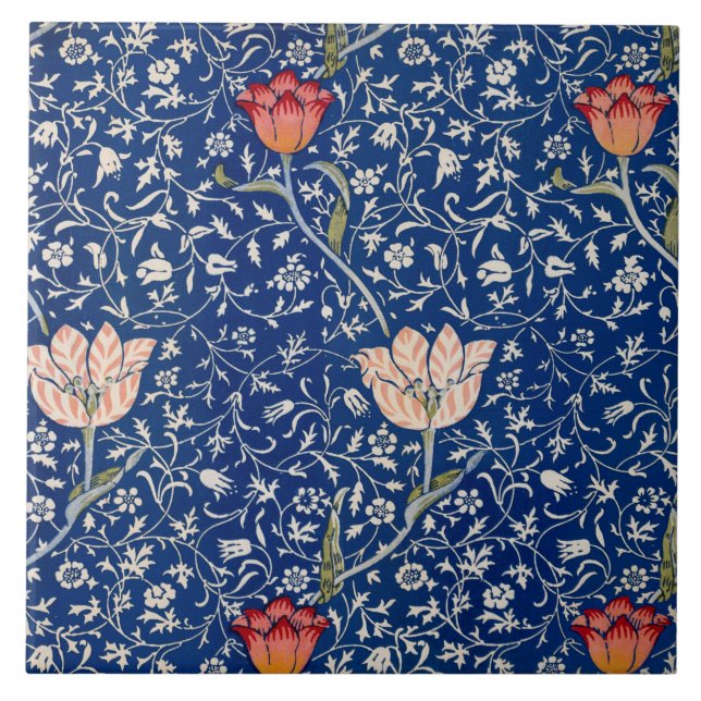 Medway Mönster (av William Morris) Kakelplatta (Framsidan)