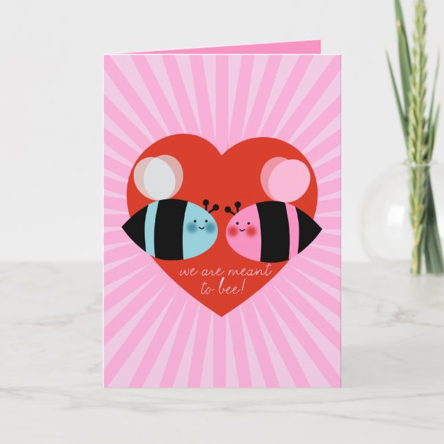 Mee-Bee Valentines day-kort Helgkort (Framsida)