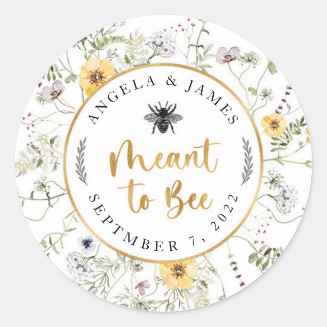 Mee to Bee Stickers Runt Klistermärke (Framsida)