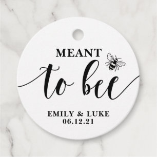 Mee Wedding Favor märkre, älskling Gåvor Etiketter