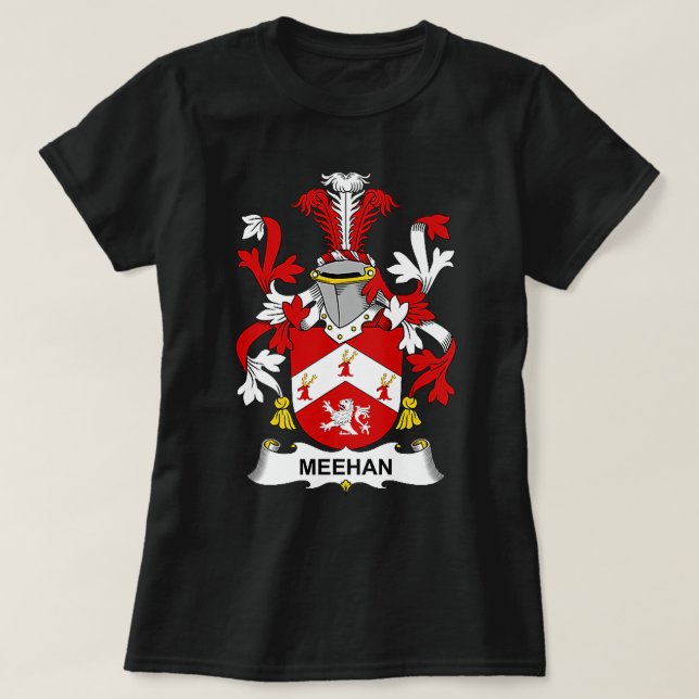Meehan Jackar Arm Family Crest Premium T Shirt (Design framsida)
