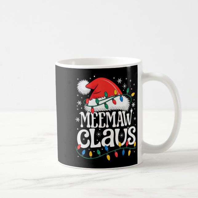 Meemaw Claus Funny Xmas Christmas Grandma Holiday  Kaffemugg (Höger)