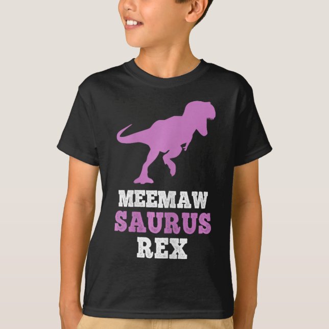 Meemaw-saurus Rex Dino Dinosaur Meemawsaurus Rolig T Shirt (Framsida)