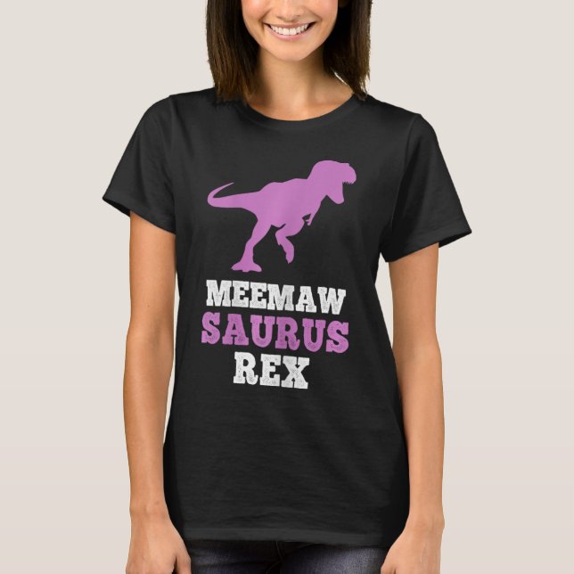 Meemaw-saurus Rex Dino Dinosaur Meemawsaurus Rolig T Shirt (Framsida)