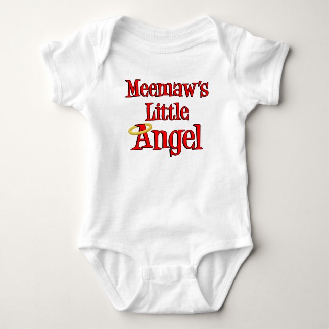 Meemaw's Little Angel T Shirt (Framsida)