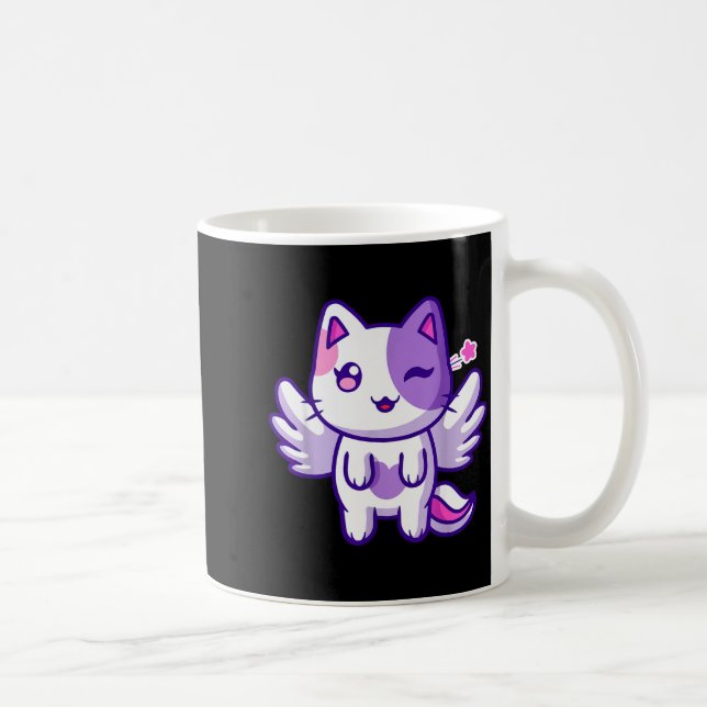 Meemeow Cute Cat Plu-shirt  Kaffemugg (Höger)