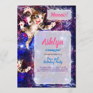 Meeoow! Katthämtning i inbjudan till rymdparti
