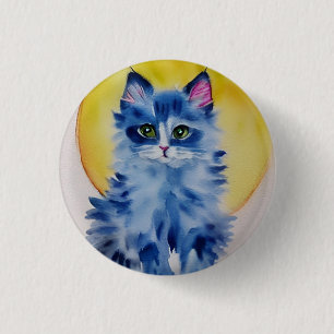 Meeow! 3 cm rund bricka knapp