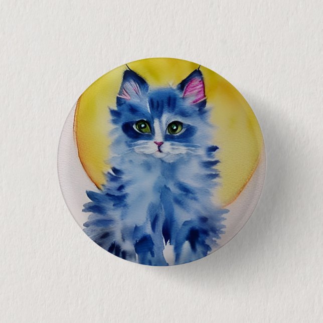 Meeow! 3 cm rund bricka knapp (Framsida)