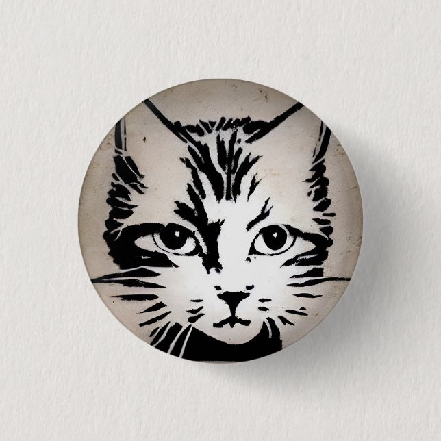 Meeow! 3 cm rund bricka knapp (Framsida)