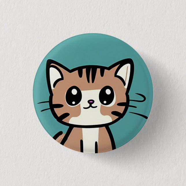 Meeow! 3 cm rund bricka knapp (Framsida)