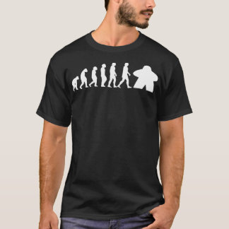 Meeple Evolution Funny Tabletop Spelkläder T Shirt
