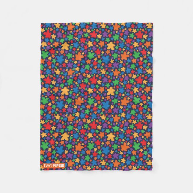 Meeple mönsterfilt fleecefilt (Framsidan)