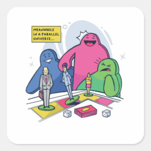 MEEPLE UNIVERING FYRKANTIGT KLISTERMÄRKE