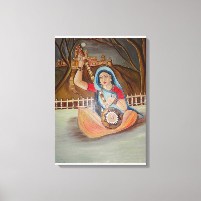 Meera Bai Oljemålning på canvas (Framsida)