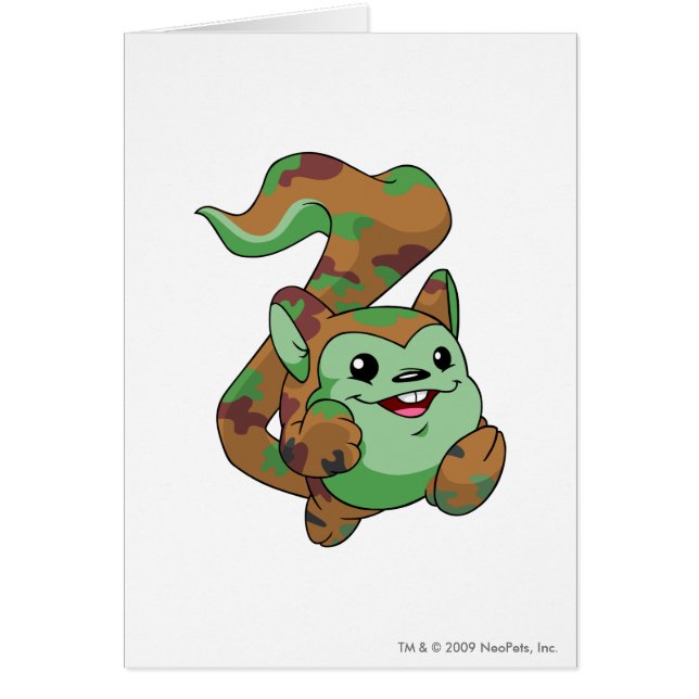 Meerca kamouflage hälsningskort (Framsidan)