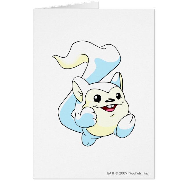 Meerca vit hälsningskort (Framsidan)