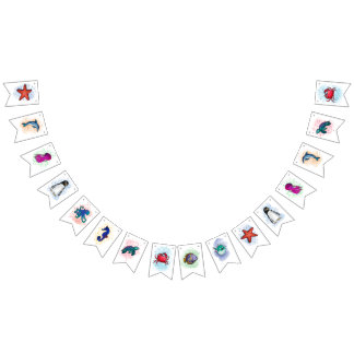 Meerestiere Party Deko Vimplar